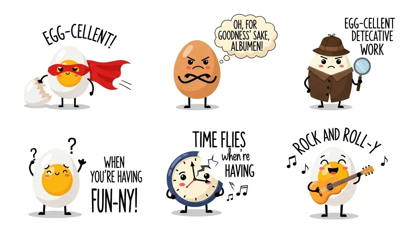 Egg-stra Dramatic Puns