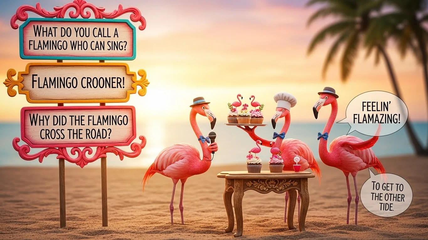 Kid-Friendly Flamingo Puns
