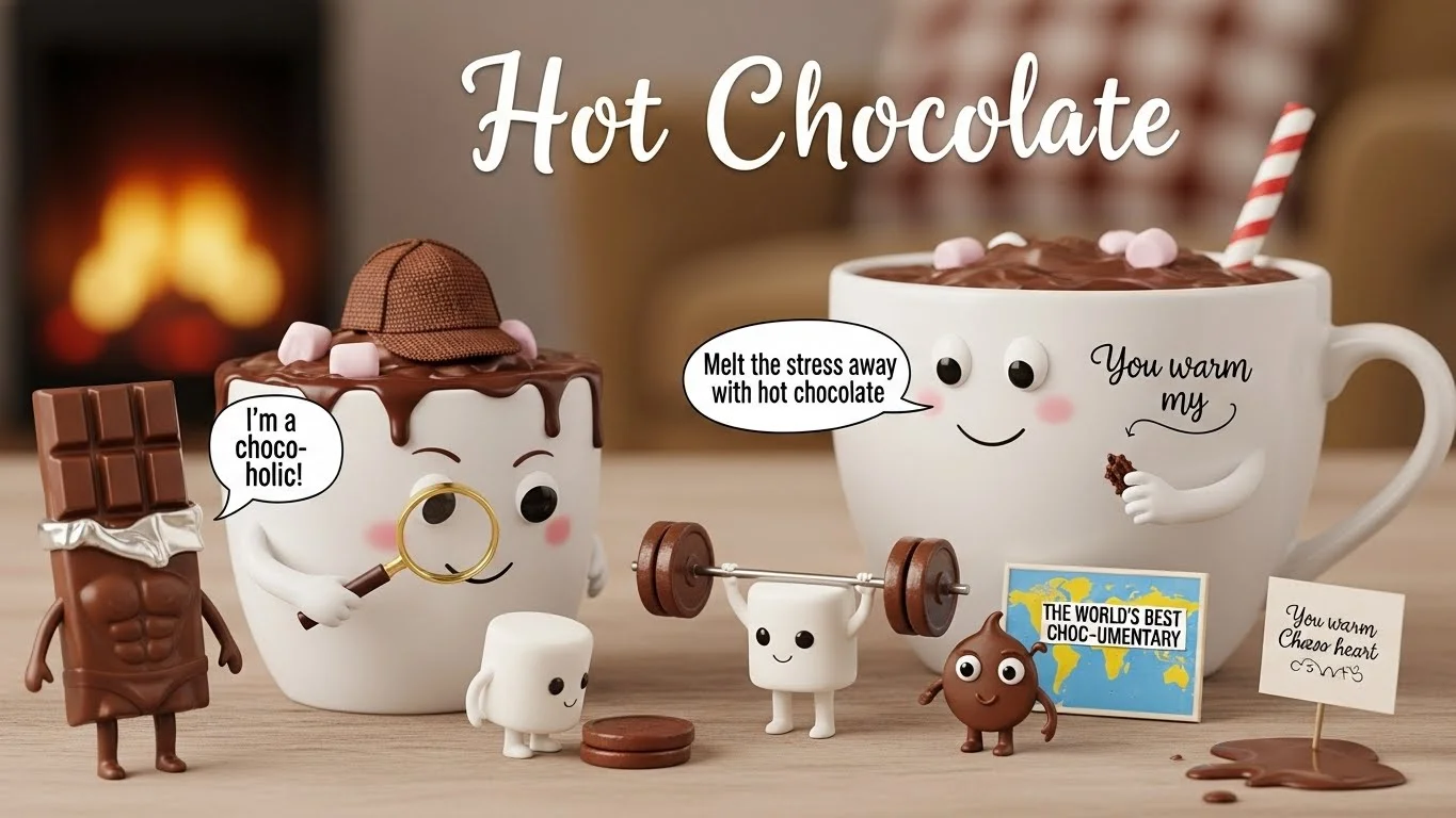 hot chocolate puns funny