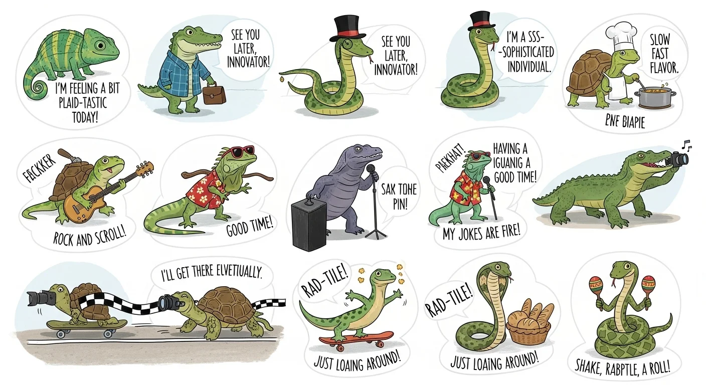 reptile puns one liners