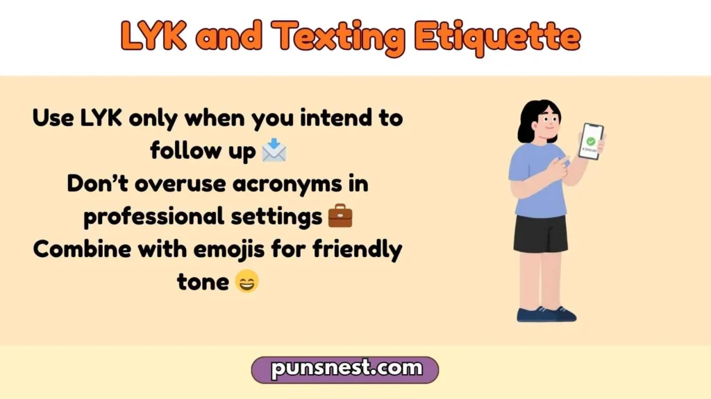 LYK and Texting Etiquette