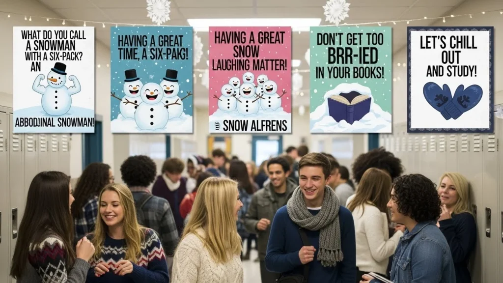 Winter puns captions